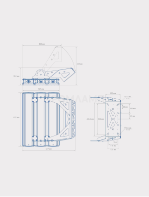 Размеры светильника TL-PROM SM 455 5K FL D